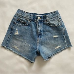 Zara Ripped Denim Shorts | Size 11 - 12